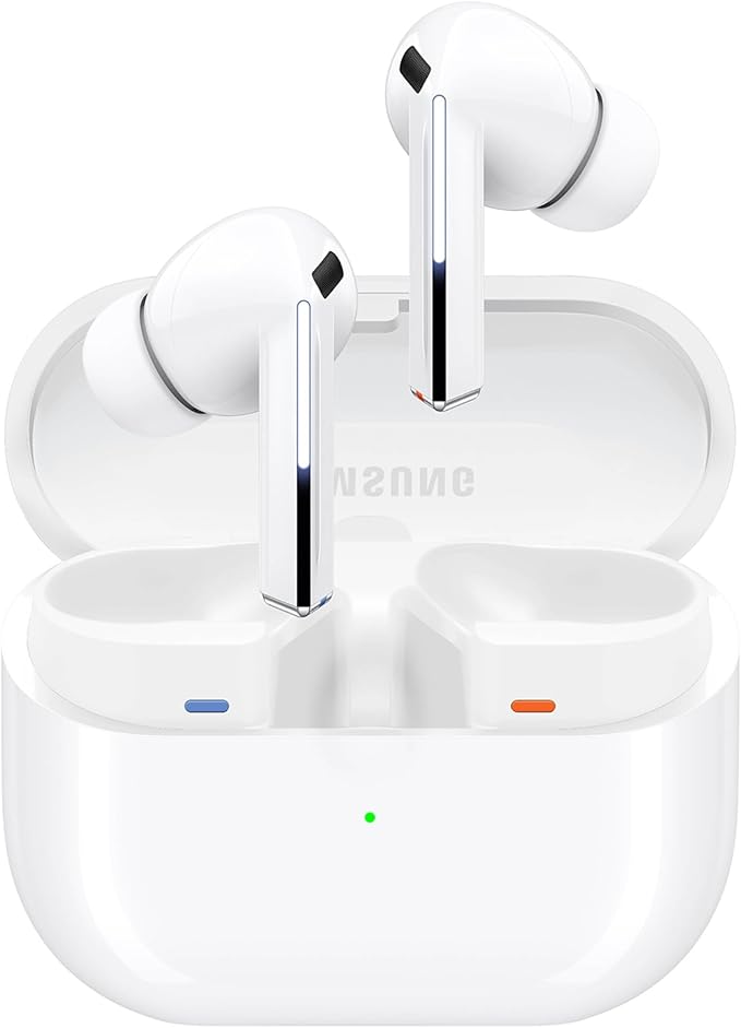 Samsung Galaxy Buds 3 Pro AI True Wireless Bluetooth Earbuds Noise Cancelling Sound Optimization Redesigned Comfort Fit White [US Version Amazon Exclusive 2Yr Warranty]