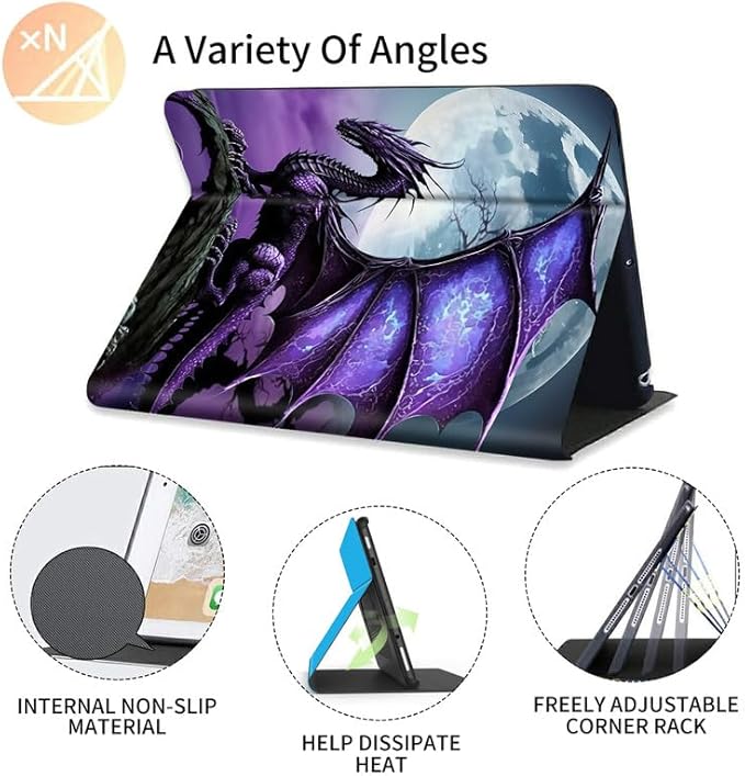 FUYOCWE for Amazon Fire Max 11 Tablet Case (13th Generation2023 Release)Multi-Angle Slim Folio Stand Smart Cover Cases for Amazon Kindle Fire Max 11 inch 13th Gen-Arcient Dragon