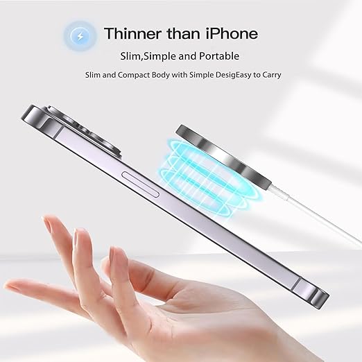 10FT Magnetic Wireless Charger2Pack Fast Apple Mag-Safe Charger Magnet Charging Pad Mag Safe Charging for iPhone 17Pro Max/16 Pro Max/16Pro/16/iPhone 15Pro Max/15 Plus/14/13/12/AirPods 3/2/Pro/Pro 2