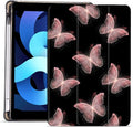 MAYCARI Butterfly Case for iPad 9.7 inch 2017/2018 with Pencil Holder Cute iPad 5th/6th Generation Protective Case with Soft TPU Back Auto Sleep/Wake Cover Slim Shell for Girls Women