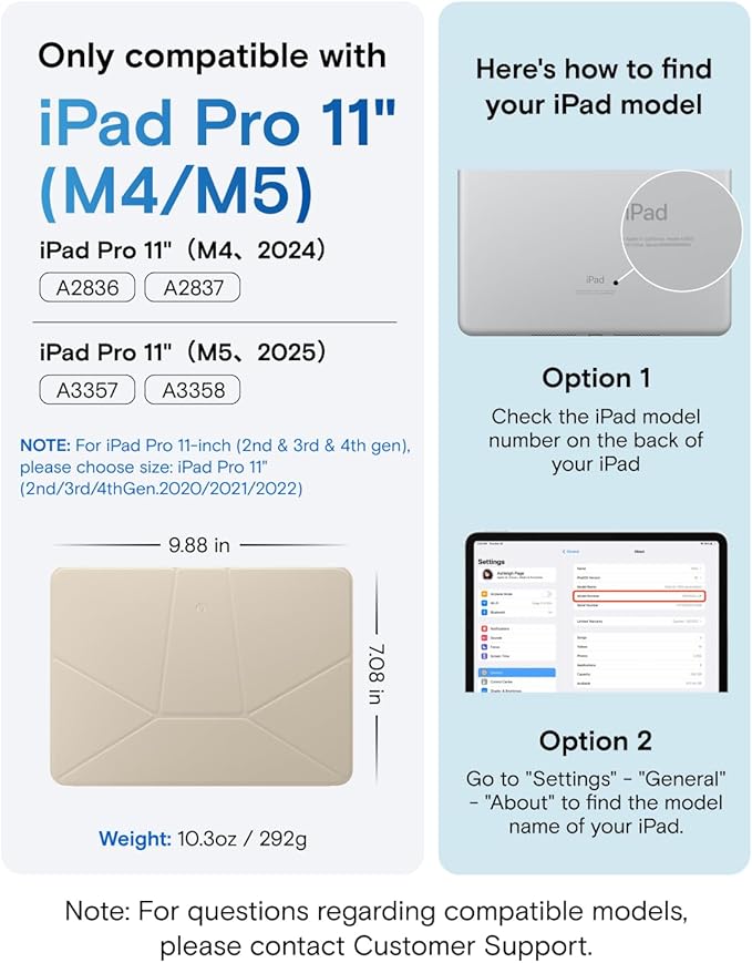 MOFT Dynamic Folio Tablet Stand for Desk Compatible with iPad Pro 11- inch (M5 2025 / M4 2024) Slim Magnetic Tablet Holder Case with 20+ Viewing Angles Beach White x Terracotta