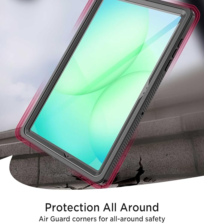 Miimall Case for Samsung Galaxy Tab A11+/Plus 11 Screen Protector Full Body Rugged Bumper Outdoor Sports IP68 Waterproof Military Grade Cover for Galaxy Tab A11 Plus 2025(Model: SM-X230/X235/X236)