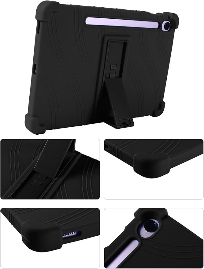 Case for Samsung Galaxy Tab S10 FE Plus/S10 FE+5G 13.1-Inch - Protective Cover with S Pen Holder &amp Multi-Angle Viewing Stand (Black)