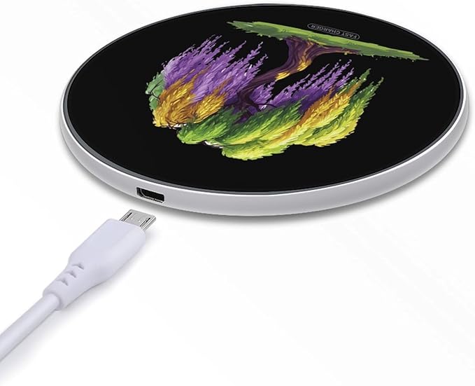 Mardi and Gras Tree Wireless Charger Anti-Slip Wireless Charging Pad Slim Charger Mat for Men Women