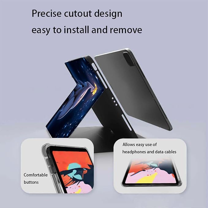 Case for Samsung Galaxy Tab A11+ / Tab A9+ 11 Inch 2025/2023Slim Protective LeatherAuto Wake/SleepAdjustable Viewing Angle Stand.Starry Sky Elephant Bird