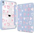 Teryeefi Case for iPad (A16) 11th Generation 11 inch (2025) &amp iPad 10th Generation 10.9 inch (2022) with Pencil Holder-[Auto Wake/Sleep] Premium Stand Case with Clear Back Cover Heart Blue