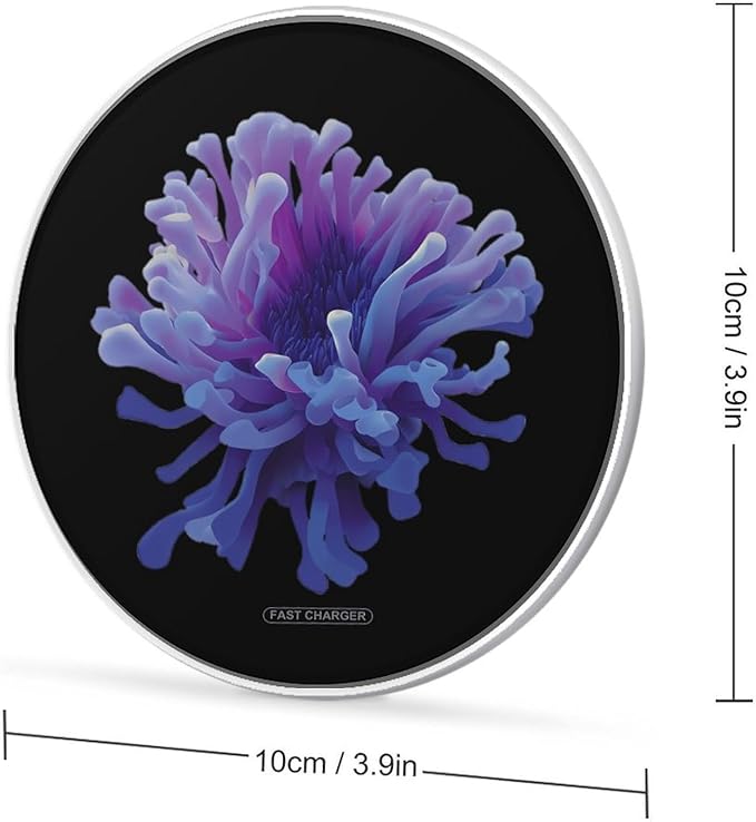 Sea Anemone Fast Portable Charger 10W Funny Graphic Phone Charging Pad with USB Cable