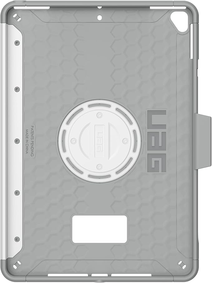 URBAN ARMOR GEAR UAG Designed for iPad 10.2 Case 9th/8th Gen 2020-2021 w/Hand Strap Scout White/Grey Rugged MIL-STD Protective Cover w/Apple Pencil Holder Compatible w/Smart Cover/Keyboard