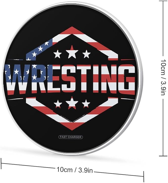 U.S.A. Flag Wrestling Phone Charger Magnetic Charging Pad Anti-Slip with USB Cable