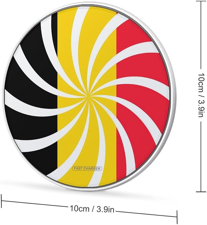 Swirl Belgium Belgian Flag Phone Charger Magnetic Charging Pad Anti-Slip with USB Cable
