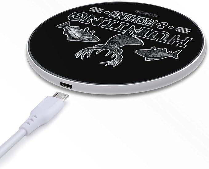 Hunting Deer Fishing Fish Phone Charger Magnetic Charging Pad Anti-Slip with USB Cable