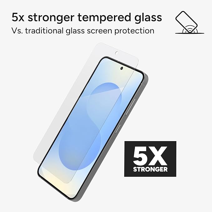 ZAGG Glass Elite Samsung Galaxy A36 5G Screen Protector – Ultra-Strong Tempered Glass Scratch-Resistant EZ Apply Installation InvisibleShield Made with Recycled Materials