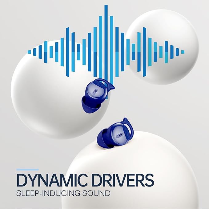 Invisible Sleep HeadphonesSleep Earbuds for Side SleepersSmall Comfortable Fit Noise Blocking Sleeping Ear BudsBluetooth 5.3 Wireless Earbuds in-Ear Ear Buds for Sleeping Working (Blue)