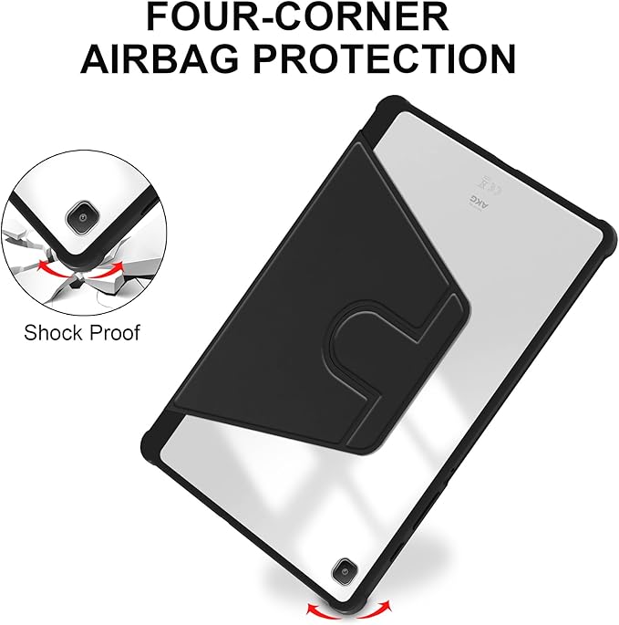 Rotating Case for Lenovo Tab K10 2nd 10.1 2025 TB-311FU/311XU with Pencil Holder360 Rotation Protective Stand Smart Tablet Slim Hard Shell Folio Cover Clear Back with Auto Wake/Sleep (Dark Green)