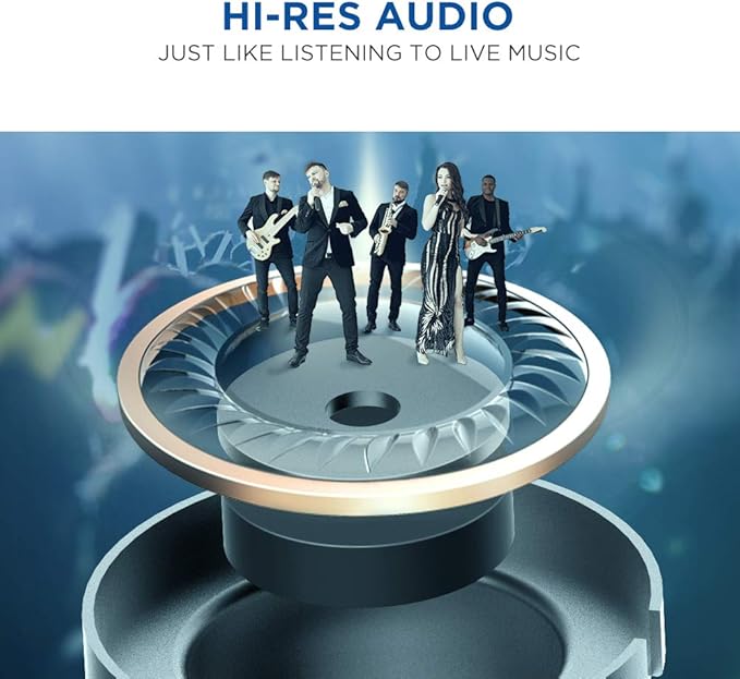 1MORE Triple Driver in-Ear Earphones Hi-Res Headphones with High Resolution Bass Driven Sound MEMS Mic in-Line Remote High Fidelity for Smartphones/PC/Tablet - Gold