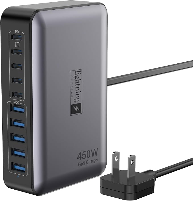 Flat Charger 450W Black