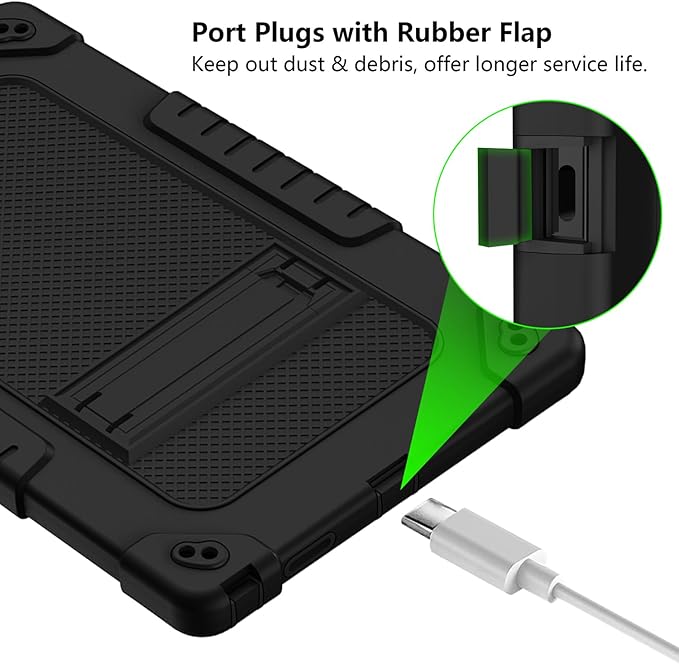 for Onn 11 Tablet Pro Tablet Casewith Tempered Screen Protector Shoulder Strap Stand Kids Friendly Shockproof Case for Walmart Onn 11 Inch Pro 2023 (Model:100110027) (Black/Black2 Pcs)