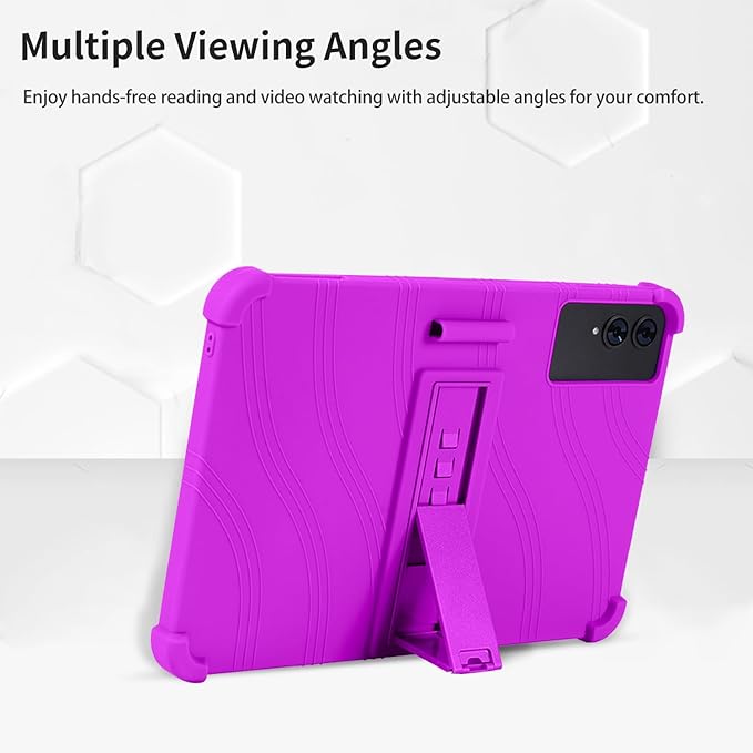 Case for TECLAST T65 13.4-Inch Tablet – Shockproof Silicone Protective Cover with Kickstand Drop-Resistant Business Style (Purple)