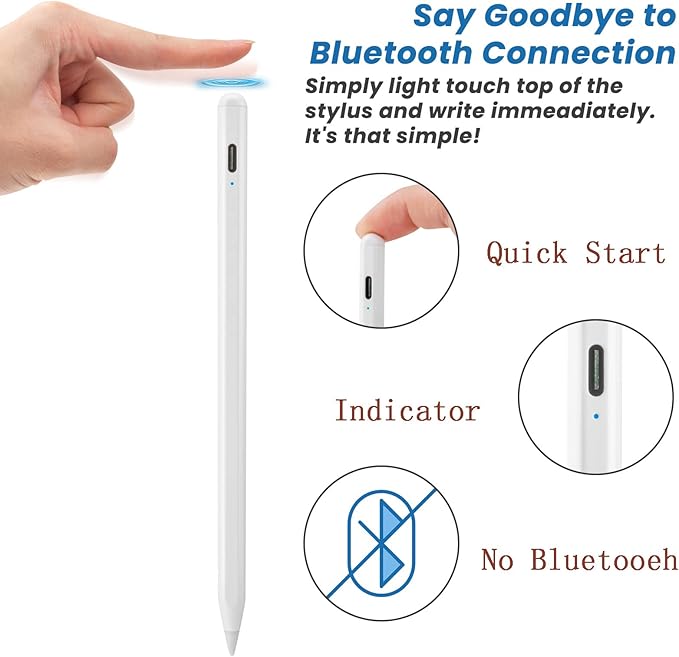 Active Pen for Lenovo Tab M10 M11 Plus StylusPrecise and Accurate Drawing Fine Point Tip Pencil Compatible with Lenovo Tab M10 M11 Plus 3rd/2nd Gen Stylus PencilWhite