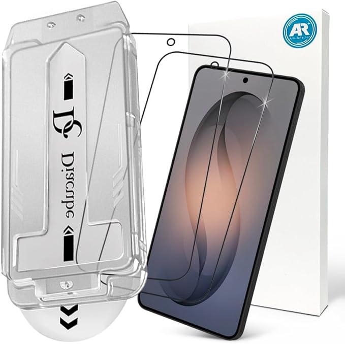 2 PACK AR Screen Protector Compatible with Samsung Galaxy S26 Plus with Auto Dust Removal Installation Frame Anti-Reflective [Support Fingerprint Unlock] 9H Tempered Glass Scratch Resistance Finger