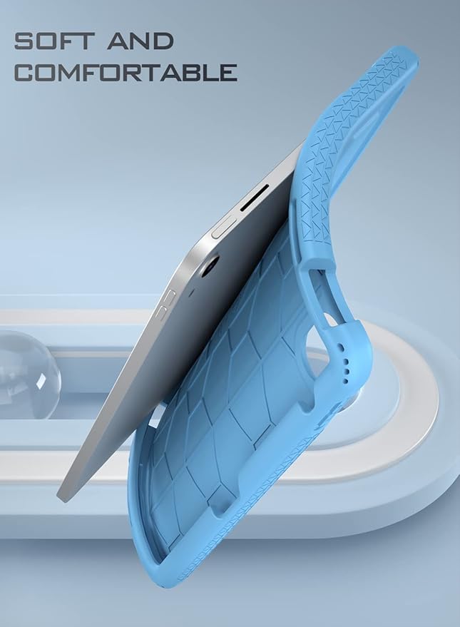 Poetic TurtleSkin case for New iPad (A16) 11th / 10th Generation (2025/2022) Heavy Duty Shockproof Kids Friendly Silicone Case Cover Only Compatible with New iPad 11/10.9 Inch Sky Blue
