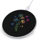 Colorful Dandelion Butterflies Wireless Charger Anti-Slip Wireless Charging Pad Slim Charger Mat for Men Women