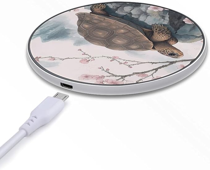 Japan Cherryflowers Turtle Wireless Charger Anti-Slip Wireless Charging Pad Slim Charger Mat for Men Women