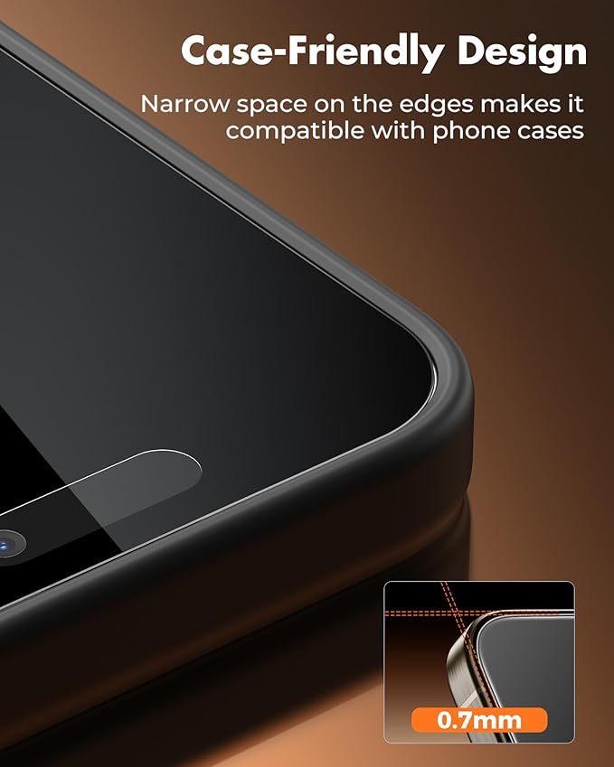 UNBREAKcable 4PCS Screen Protector for iPhone 15 Pro Max - 2 Privacy Tempered Glass+2 Clear Glass Double Shatterproof [Installation Frame] [9H Hardness] [Case Friendly] Anti-Scratch iPhone 6.7 inch