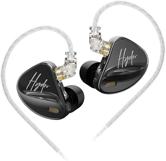 CCA Hydro in Ear Monitor Headphones with 4 Tuning Switches 2DD 8BA Hybrid Driver Gaming Earbuds HiFi Bass IEM Earphones for Musicians Singers Audio Engineers Audiophile Dj Drummers
