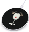 X-mas Winedeerreindeer Wireless Charger Anti-Slip Wireless Charging Pad Slim Charger Mat for Men Women