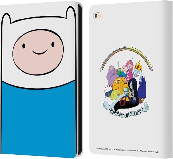Head Case Designs Officially Licensed Adventure Time Finn The Human Graphics Leather Wallet Case Compatible with Apple iPad Air 2 (2014)