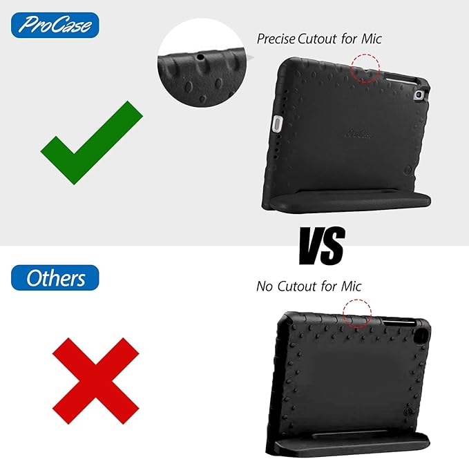 ProCase Kids Case for Galaxy Tab A7 10.4 2020 (T500 T503 T505 T507) Shock Proof Convertible Handle Stand Cover Lightweight Kids Friendly Protective Case for 10.4 inch Galaxy Tab A7 -Black