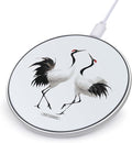 Red-Crowned Cranes Dancing Fast Portable Charger 10W Funny Graphic Phone Charging Pad with USB Cable