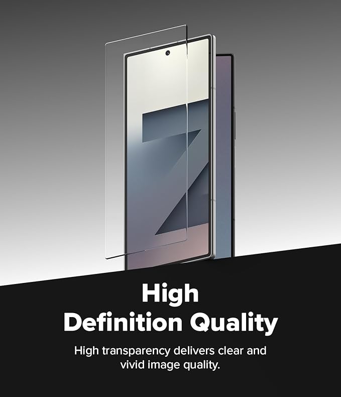 Ringke Cover Display Easy Slide [Super Easy to Install] Compatible with Samsung Galaxy Z Fold 7 Screen Protector for the Outer Display Case Friendly Shatterproof Front Tempered Glass - 2 Pack