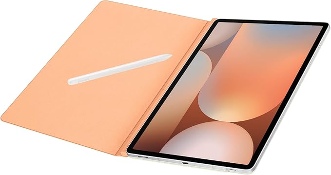 SAMSUNG Galaxy S10+ | Tab S9+ | S9FE+ Smart Book Cover Tablet Protection Case Portrait and Landscape Modes Detachable Platform Auto Screen On/Off US Version Orange