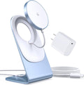 Magnetic Wireless Charger for iPhone 17/16/15/14/13/12 - Mag Charger+20W USB C Adapter Fast Wireless Charging Stand/Pad with 5ft Cable for iPhone 17/16/15/14/13/12 Pro Max Plus Mini 17 Air Blue