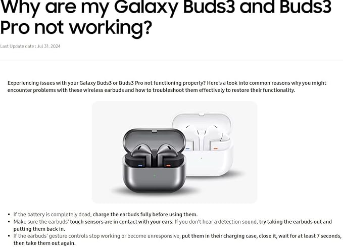 Samsung Galaxy Buds 3 Pro AI True Wireless Bluetooth Earbuds Noise Cancelling Sound Optimization Redesigned Comfort Fit Silver [US Version Amazon Exclusive 2Yr Warranty]