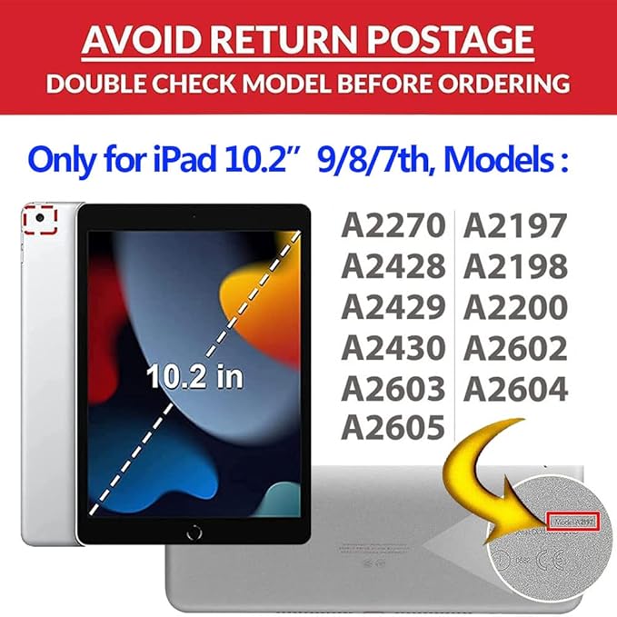 Ladybug Case for New iPad 10.2 2021/2020/2019 - iPad 9th/8th/7th Generation Case for Kids Cute Cartoon Shockproof Handle Stand Cover - Blue