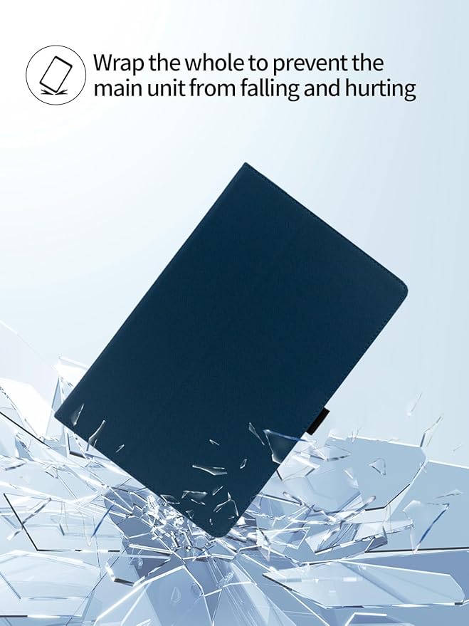 Case for Teclast T65 Tablet 13.4 inch Android 15 TabletsUYRUREL Leather Slim Folding Stand Cover with Hand Strap Magnet for Men Women Full ProtectionBlue.