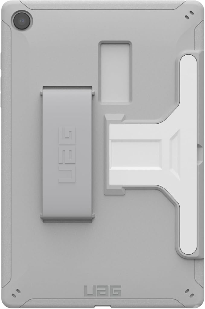 UAG Designed for Samsung Galaxy Tab A9 Plus Case 11 SM-X210 SM-X215 SM-X216 SM-X218 Scout w/Handstrap &amp Kickstand Healthcare White/Gray Rugged Military Protective Cover by URBAN ARMOR GEAR