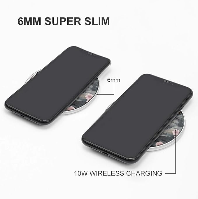 Japan Cherryflowers Turtle Wireless Charger Anti-Slip Wireless Charging Pad Slim Charger Mat for Men Women