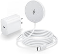 Magnetic Wireless Charger [Apple MFi Certified] 3.3FT 15W Fast Apple Mag-Safe Charger Pad with USB C Fast Charging Block Compatible with iPhone 17/Air/Pro/Pro Max/16/15/14/13/Plus/Pro/Pro MaxAirPods