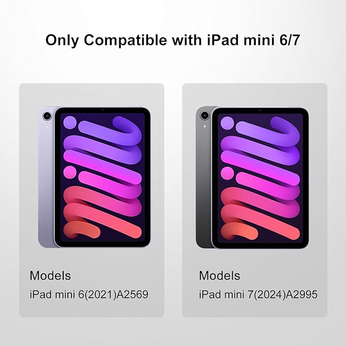 for iPad mini 7 A17 Pro Case(2024)iPad mini 7th/6th Slim Powerful Magnetic Case4 Standibg AnglesVertical Stand Coverwith Auto Wake/Sleep and with Pencil Holder (Pink iPad mini 6th/7th)