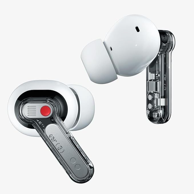 Nothing Ear (3) Wireless Earbuds Super Mic 45dB Hybrid Active Noise Cancelling Bluetooth Headphones Hi-Res 6 Mics 12mm Dynamic Bass Boost Dual Connect ANC Sport Ear Buds for iPhone Android White