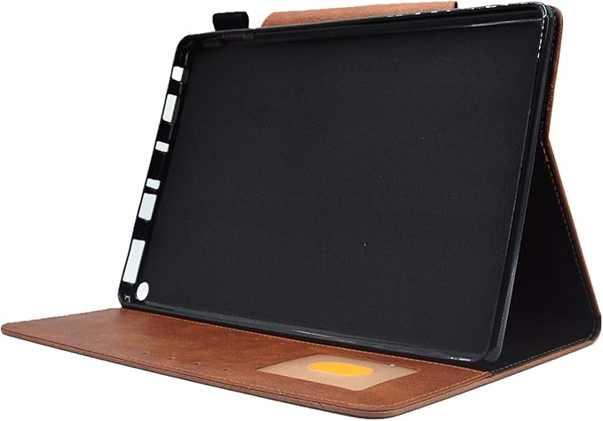 Folio Case for Amazon Kindle Fire HD 8/Fire HD 8 Plus (12th/10th Generation 2024/2022/2020) 8 UUcovers PU Leather Magnetic Smart Cover with Stand/Pencil Holder/Pockets [Auto Sleep/Wake] Brown