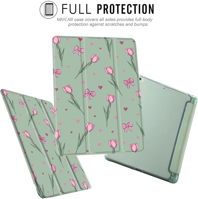 Green&Pink Tulip Bow
