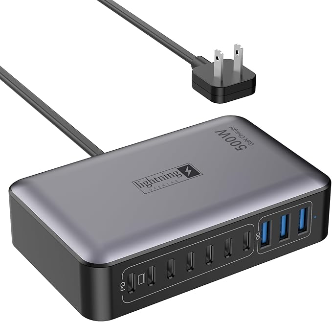 Flat Charger 500W Black