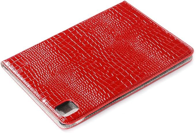 iPad Air 13'' (M4 2026)(M3 2025)(M2 2024) Case iPad Pro-3 4 5 6 (12.9'') Case for Women DMaos Synthetic Crocodile Leather Stand Folio Smart Cover with Pen Holder - Red