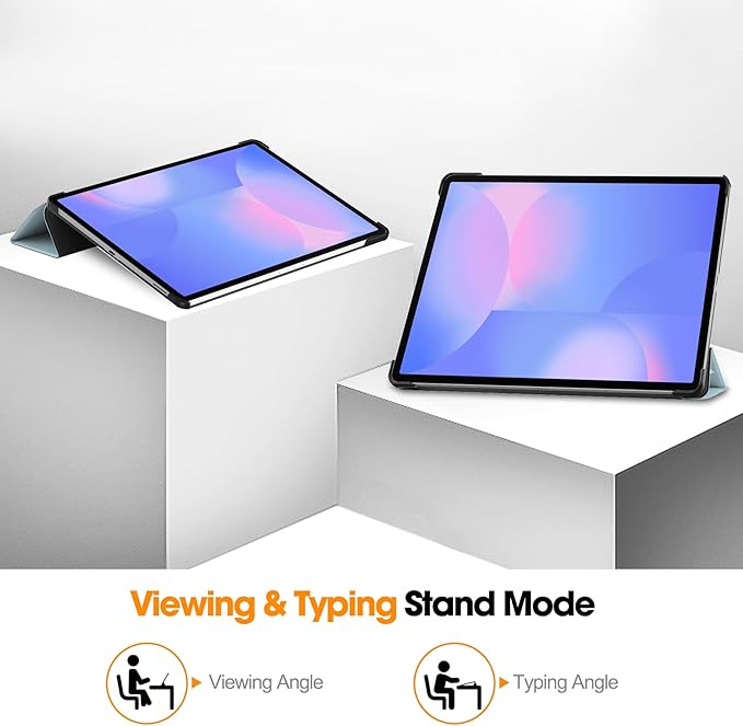 Case for Samsung Galaxy Tab S10 FE+/S10 FE Plus 13.1 Inch 2025 Model (SM-X620/SM-X626B) Tri-Fold Stand Smart PU Leather &amp Hard Back Shockproof Cover with Auto Wake/Sleep Rainbow Unicorn