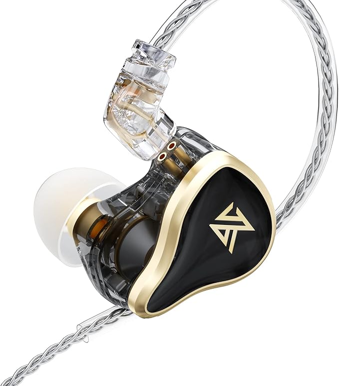 KZ ZAS in-Ear Headphones Wired Earbuds IEM Headphones 8-Unit Hybrid High-Frequency 7BA+ 1DD HiFi Stereo Sound Earphones Noise Cancelling Earbuds(with MicBlack)